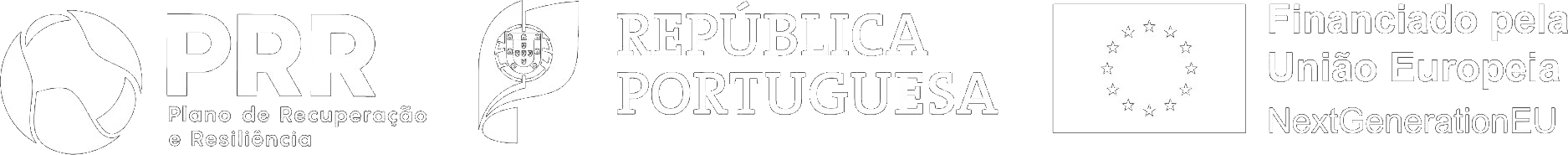 PRR — Plano de Recuperação e Resiliência, República Portuguesa, financiado pela União Europeia — NextGenerationEU
